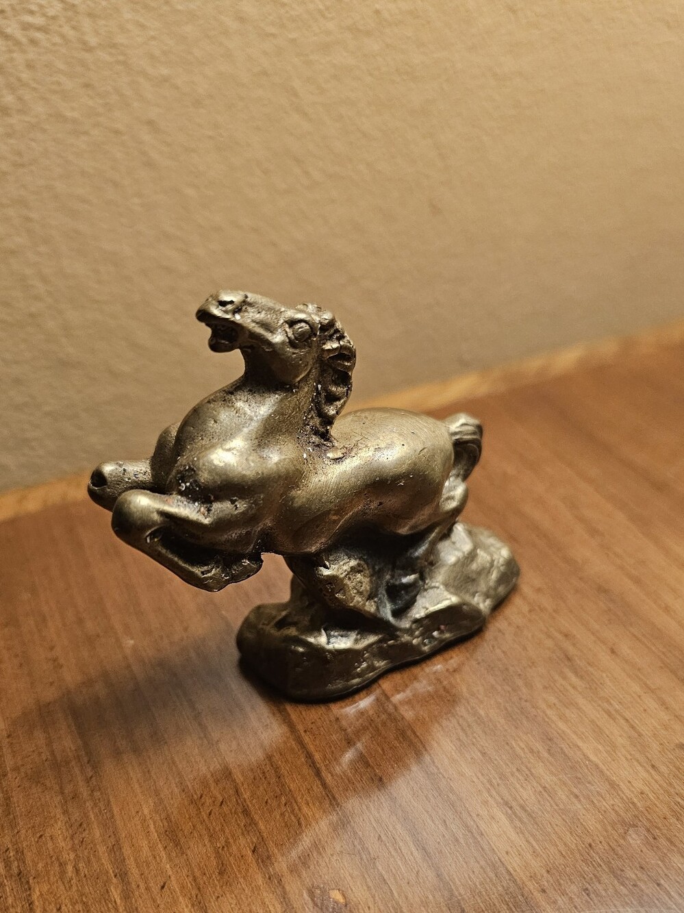 Brass Horse Figurine - Rearing Stallion